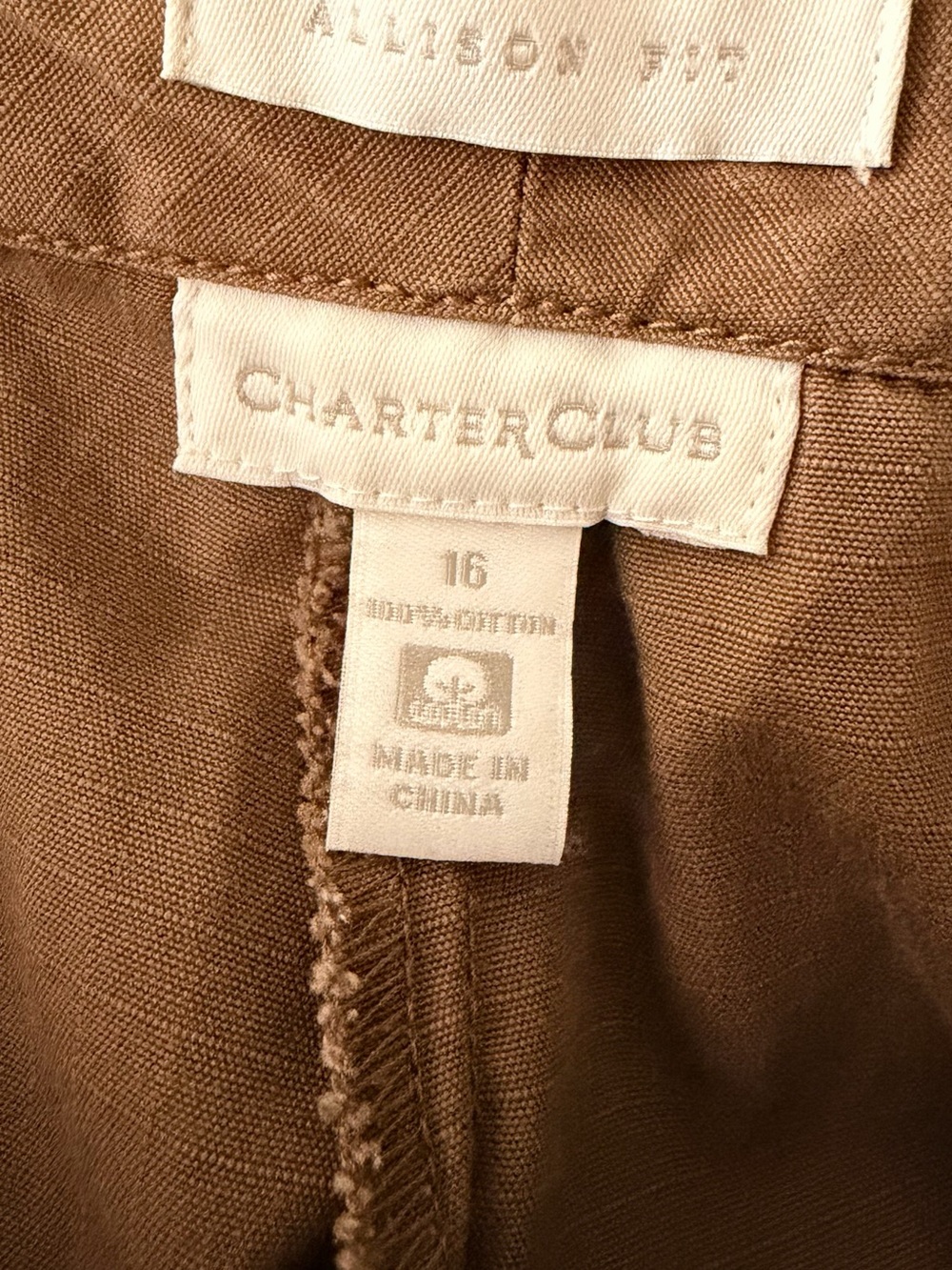Charter Club Brown Roll-Cuff Bermuda Shorts - Picture 3 of 3